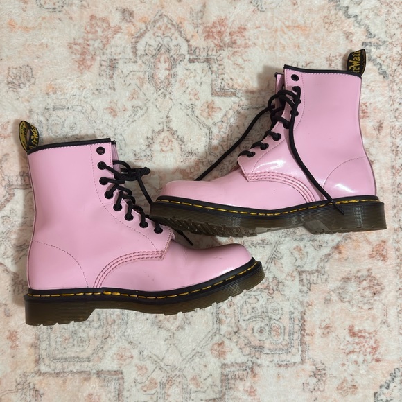 Pink Patent Leather Dr. Martens 1460 Boot - Picture 2 of 6